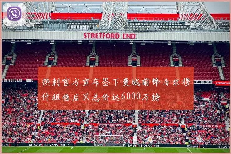 热刺官方宣布签下曼城前锋马尔穆什租借后买总价达6000万镑